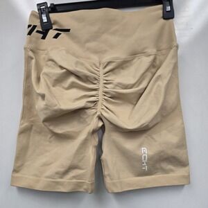 ECHT Arise Scrunch Butt Heather Cream  Bike Shorts - Medium Athletic Gym Women's